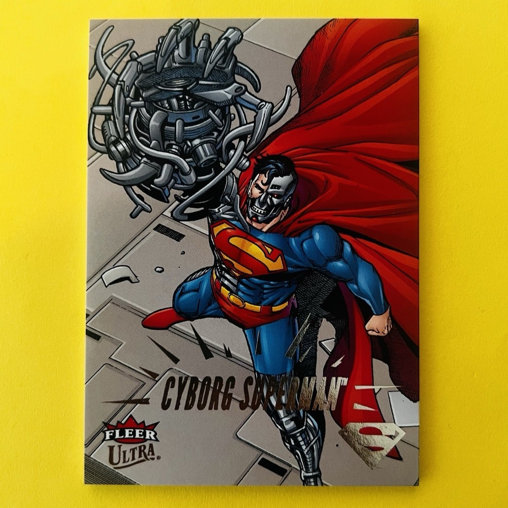 2025 Fleer Ultra Superman #57 Cyborg Superman Gold Foil Base Card DC Comics